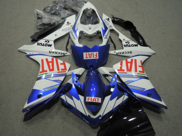 2007-2008 Blue White Red Fiat Yamaha YZF R1 Motorcycle Replacement Fairings 2007-2008 Blue White Red Fiat Yamaha YZF R1 Motorcycle Replacement Fairings