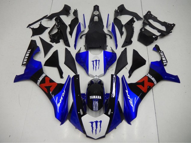 2015-2019 Black Blue Yamaha YZF R1 Motorbike Fairing Kits
