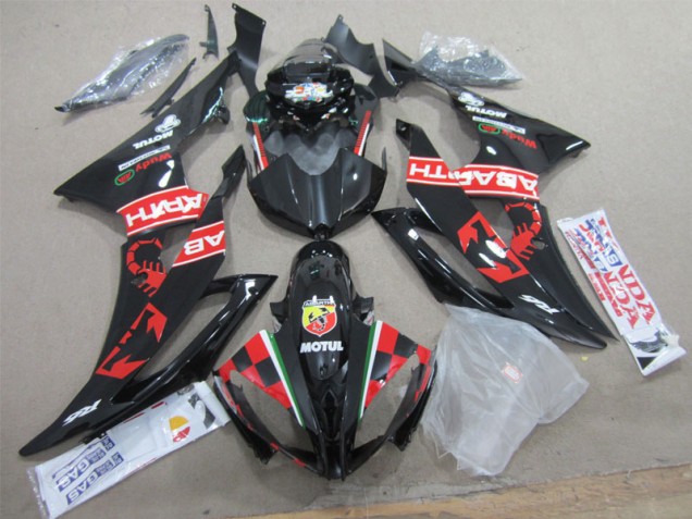 2008-2016 Black White Motul Yamaha YZF R6 Motorbike Fairing